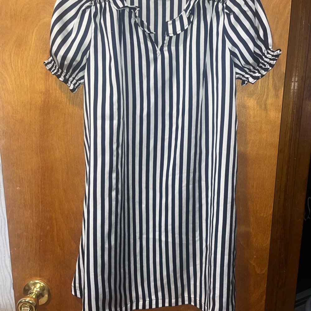 Tucker + Tate Navy and White Striped Nightgown